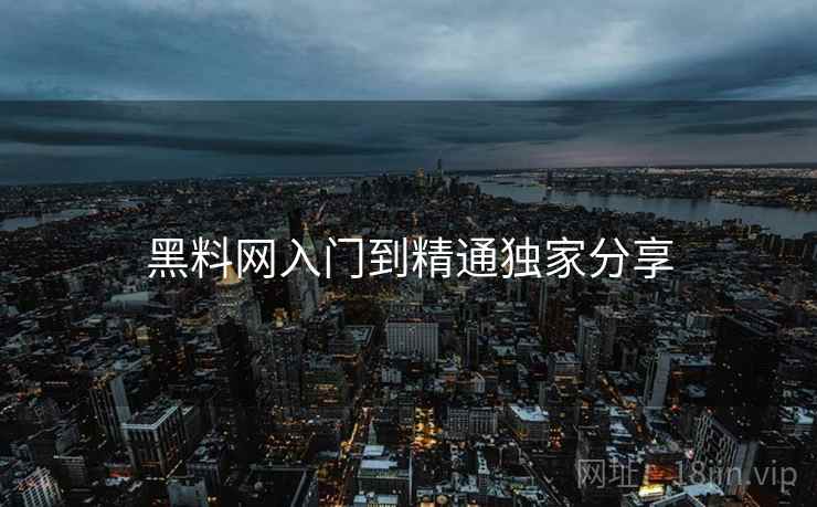 黑料网入门到精通独家分享