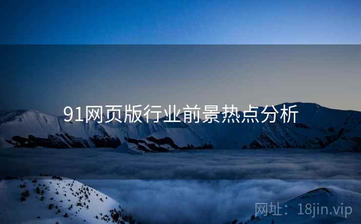 91网页版行业前景热点分析